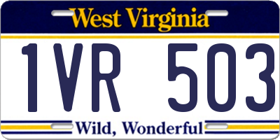 WV license plate 1VR503