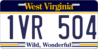WV license plate 1VR504