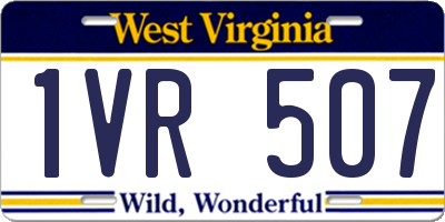 WV license plate 1VR507