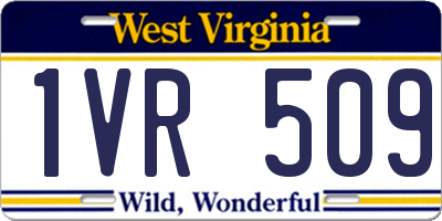 WV license plate 1VR509
