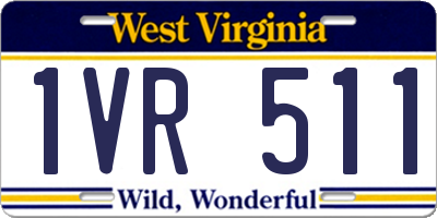 WV license plate 1VR511