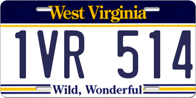 WV license plate 1VR514