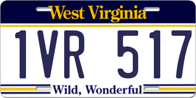 WV license plate 1VR517