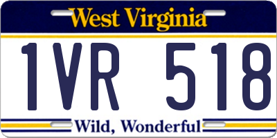 WV license plate 1VR518