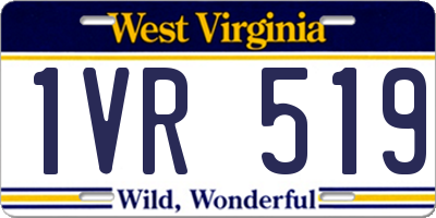 WV license plate 1VR519