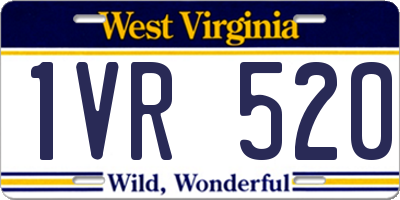 WV license plate 1VR520