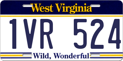 WV license plate 1VR524