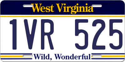 WV license plate 1VR525