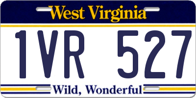 WV license plate 1VR527