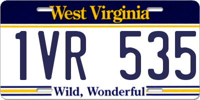 WV license plate 1VR535