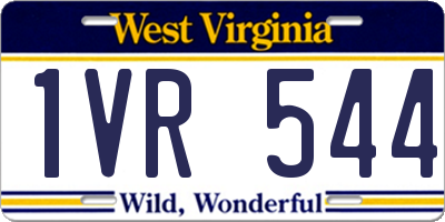 WV license plate 1VR544