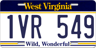 WV license plate 1VR549
