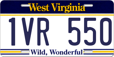 WV license plate 1VR550
