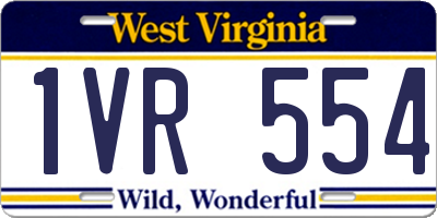 WV license plate 1VR554