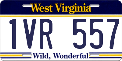 WV license plate 1VR557