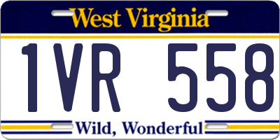 WV license plate 1VR558