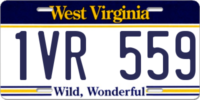 WV license plate 1VR559