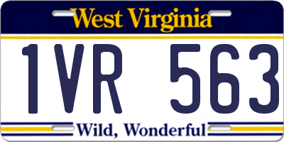WV license plate 1VR563