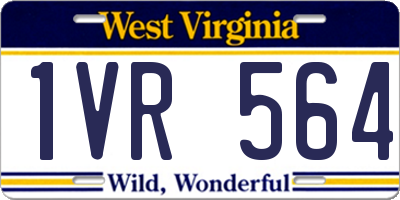 WV license plate 1VR564