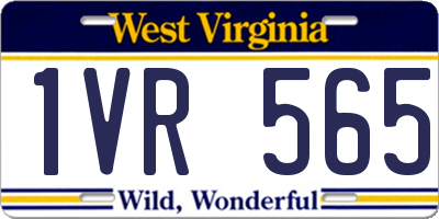 WV license plate 1VR565