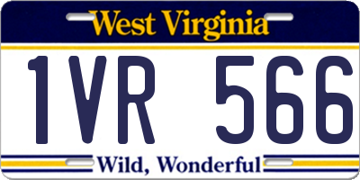 WV license plate 1VR566