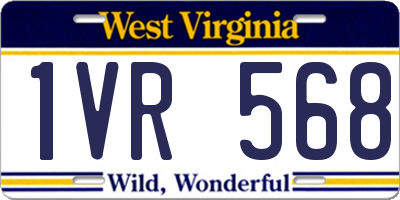 WV license plate 1VR568