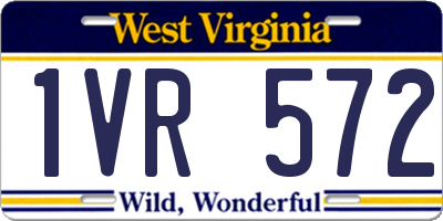 WV license plate 1VR572