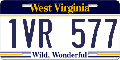 WV license plate 1VR577