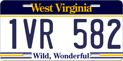 WV license plate 1VR582