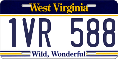 WV license plate 1VR588