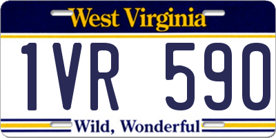 WV license plate 1VR590