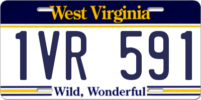 WV license plate 1VR591