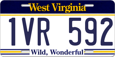 WV license plate 1VR592