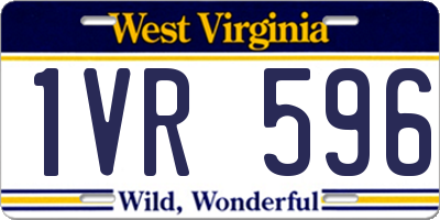 WV license plate 1VR596