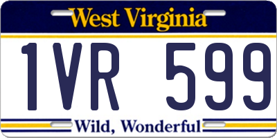 WV license plate 1VR599