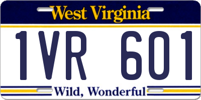 WV license plate 1VR601