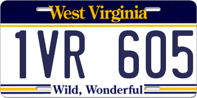 WV license plate 1VR605