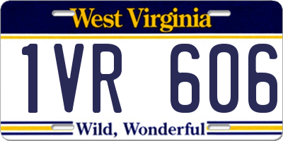 WV license plate 1VR606