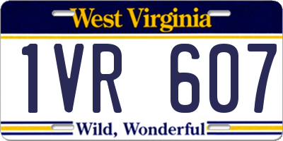 WV license plate 1VR607