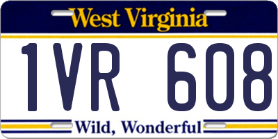 WV license plate 1VR608
