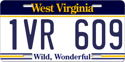 WV license plate 1VR609