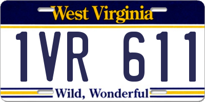 WV license plate 1VR611