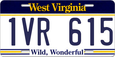 WV license plate 1VR615
