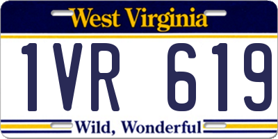 WV license plate 1VR619