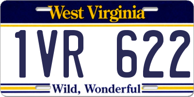 WV license plate 1VR622