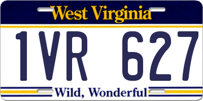 WV license plate 1VR627