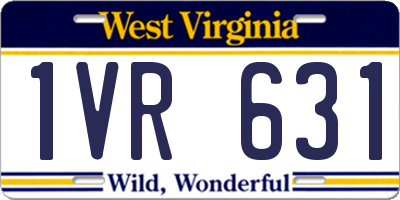 WV license plate 1VR631