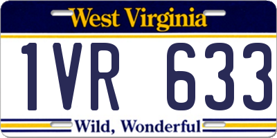WV license plate 1VR633