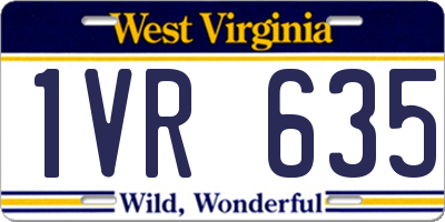 WV license plate 1VR635