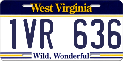 WV license plate 1VR636